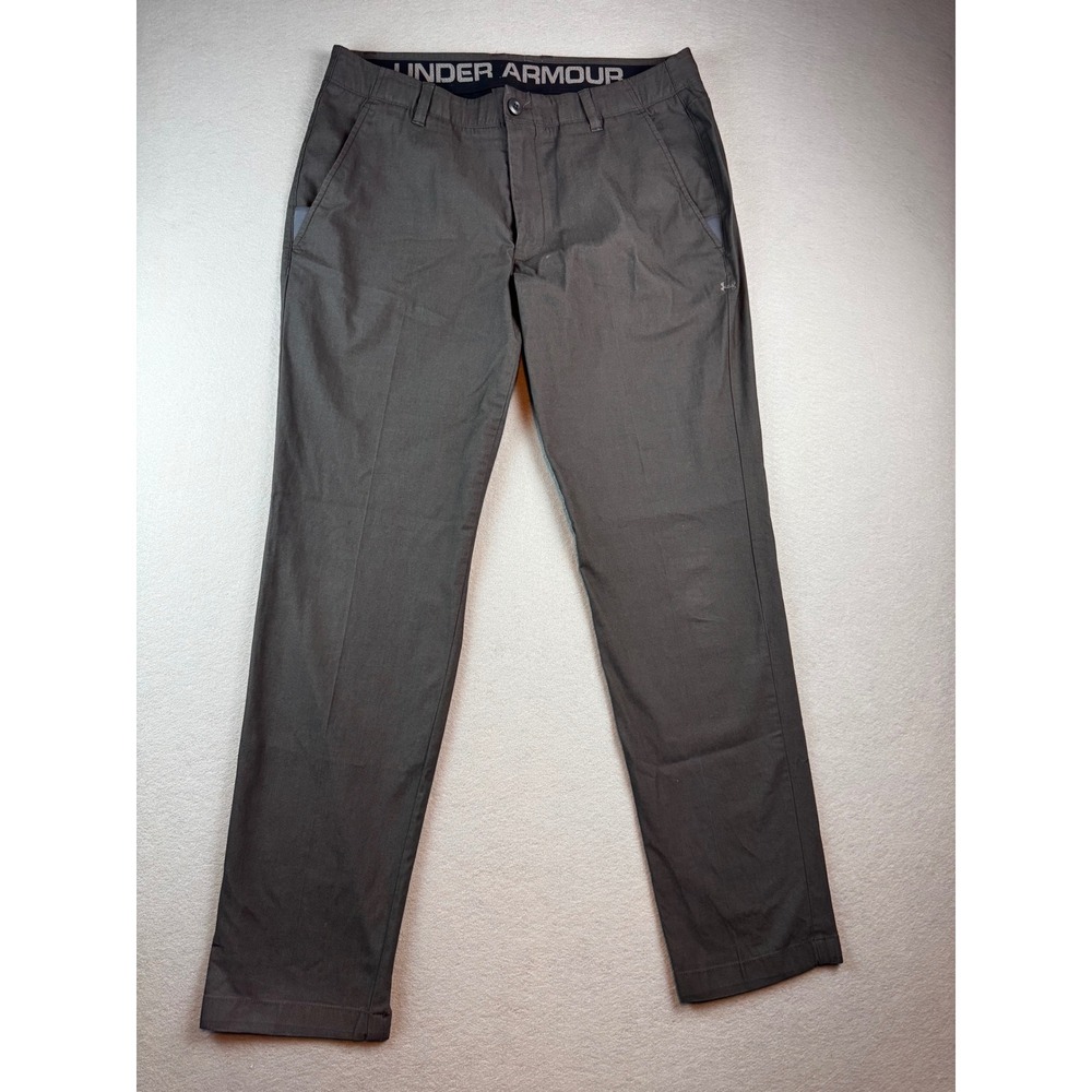 Under Armour Mens Performance Chino Pants Gray 36x32 Loose Fit Golf Trousers